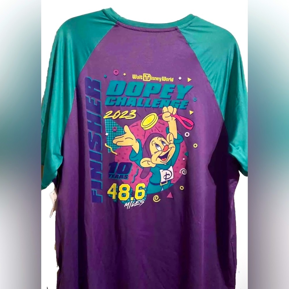 Disney Parks 2023 runDisney Dopey Challenge Marathon WDW Unisex Shirt DriFit NWT